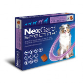 NexGard Spectra - защита от бълхи, кърлежи, нематоди и превенция на дирофиларията, за кучета от 15 до 30 кг., 3 броя таблетки